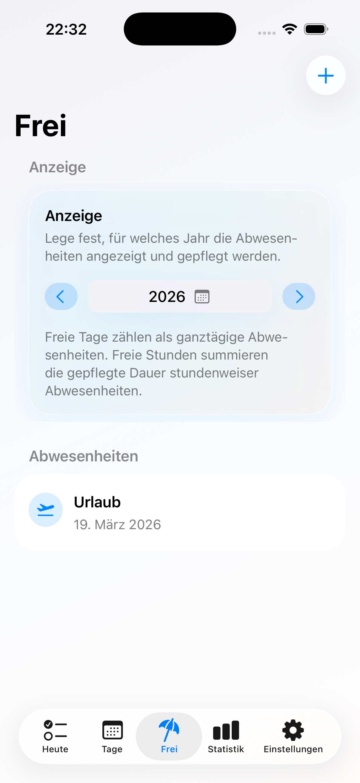 Deskit Abwesenheiten mit eingetragenem Urlaub