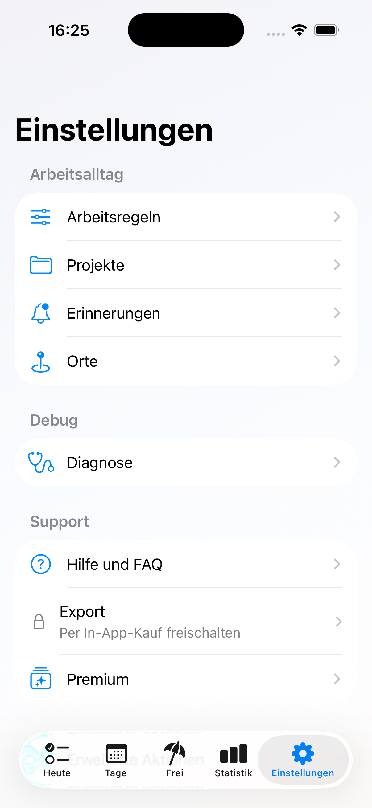 Deskit Einstellungen