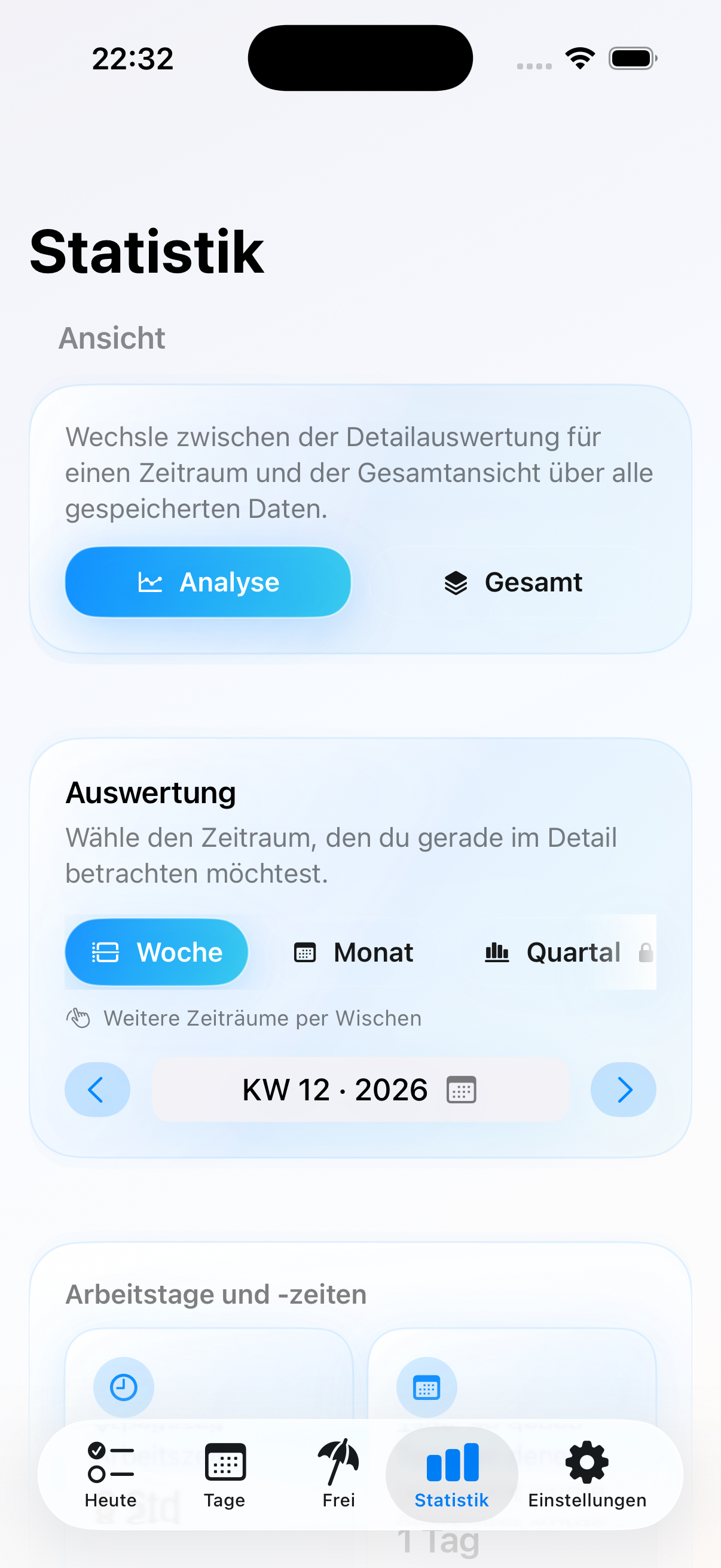 Deskit Statistik mit Auswertungsansicht